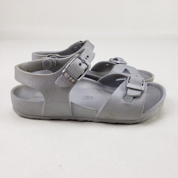 Birkenstock Rio Eva Girls Sandals Size 10-10.5 EU 28 Buckle Slip On Open Toe Kid - Picture 3 of 11